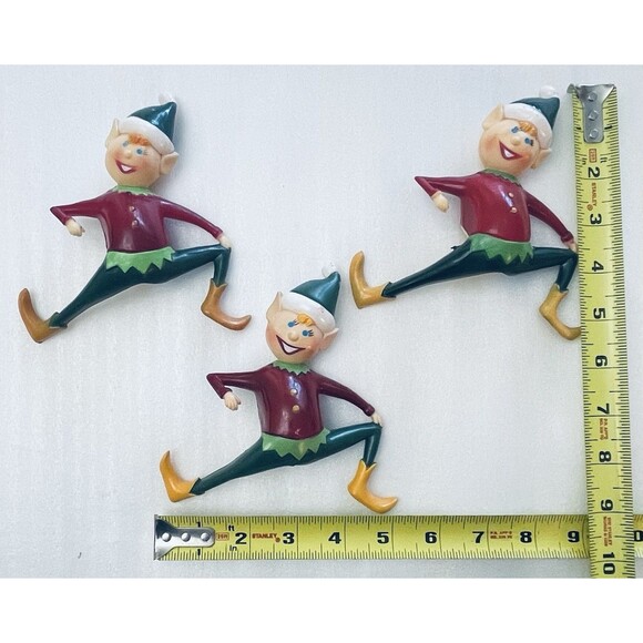 Lot of 3 Vintage Sun Hill Industries 1981 Christmas Elf / Pixie Shelf Decoration - Picture 5 of 9